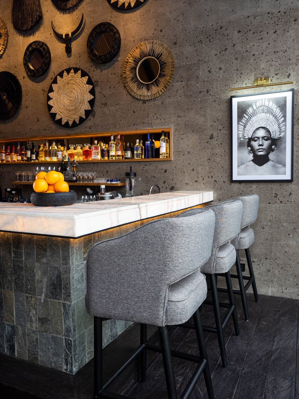 Bar seating at the Clove Bar