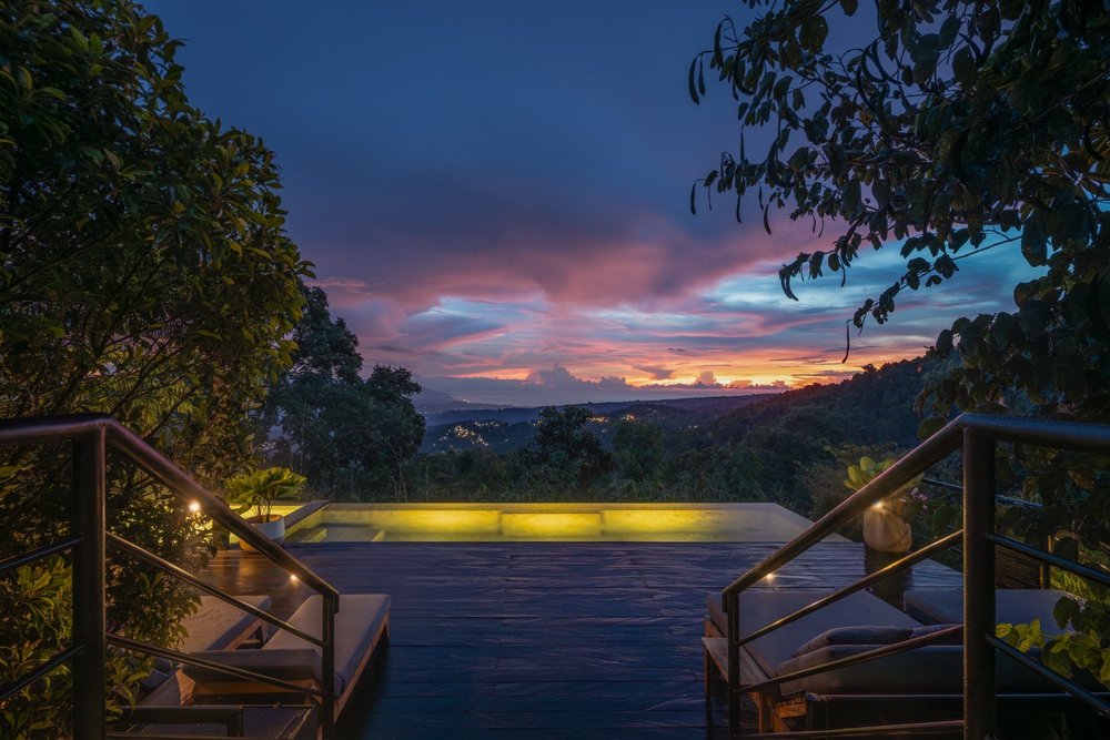 The pool at Munduk Cabins