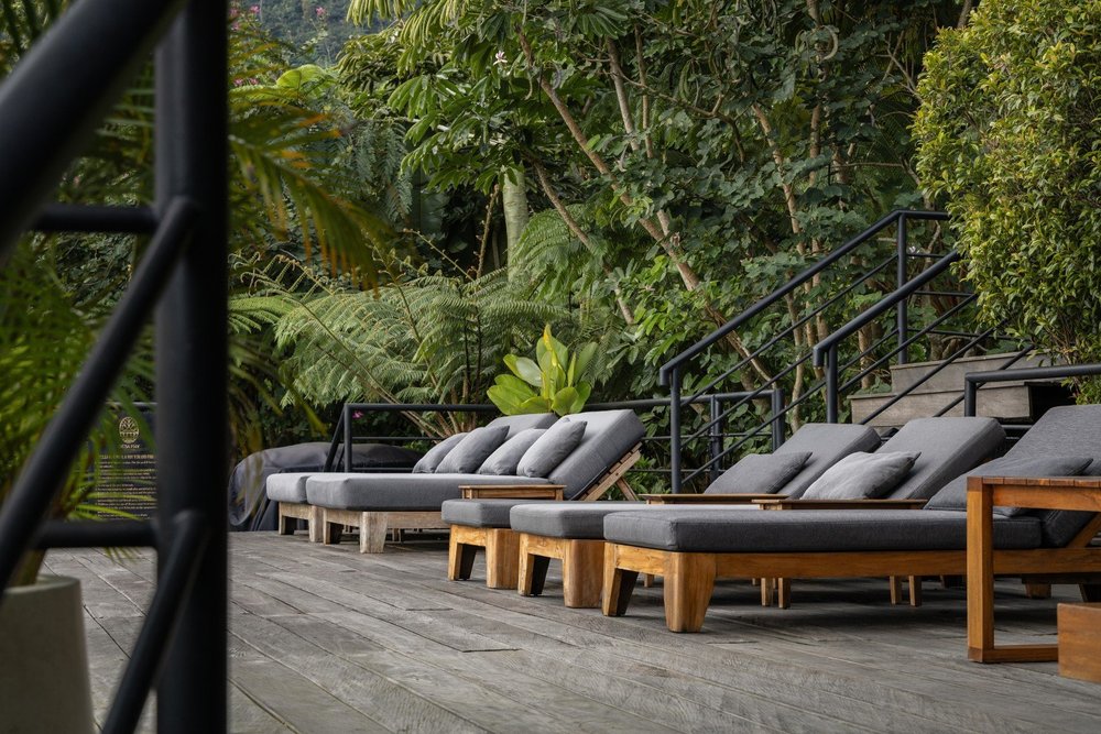 The pool deck